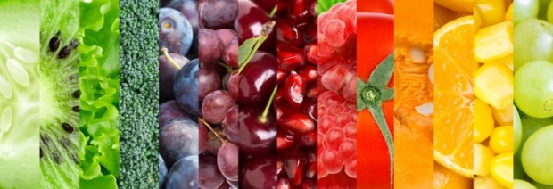 Propiedades de las frutas y verduras por su color