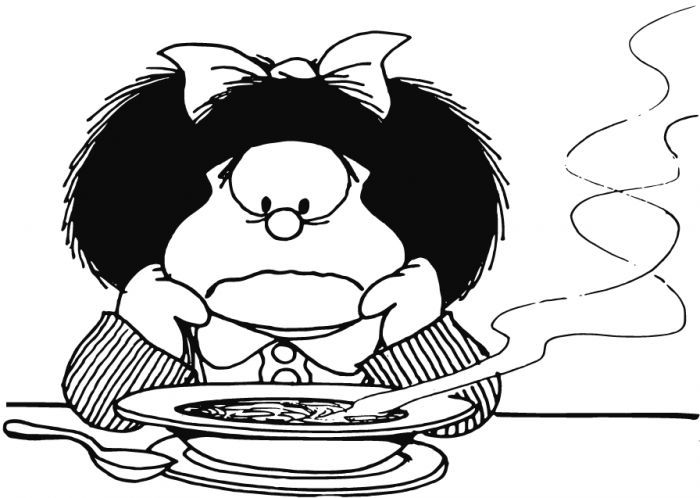 Mafalda y la sopa en el menú semanal Mafalda y la sopa en el menú semanal