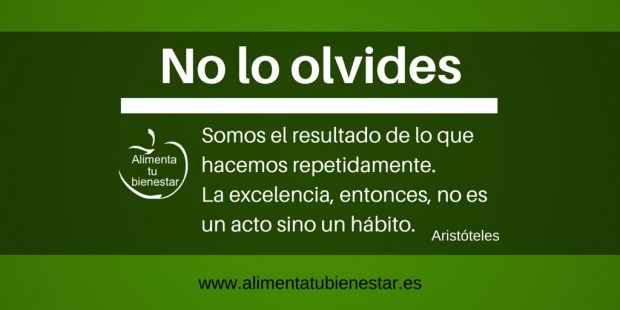 La excelencia es un hábito no un acto