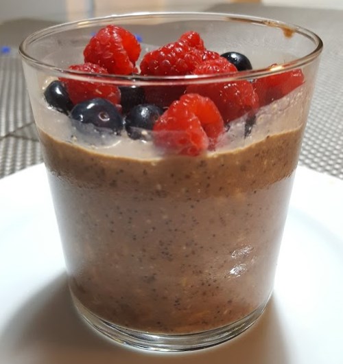 overnight oats con chocolate
